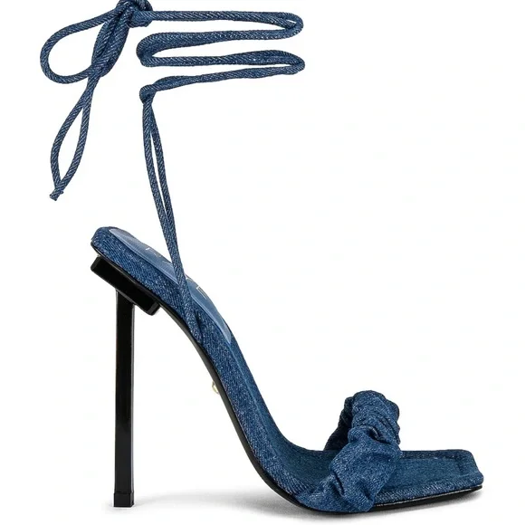 Scrunchie Heel in Indigo Blue
RAYE denim heels - Picture 5 of 10